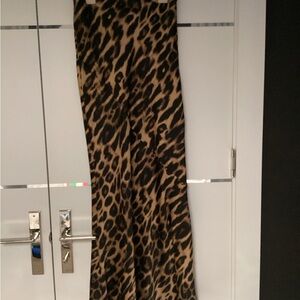 Commense Brown & Black Animal-Print Skirt